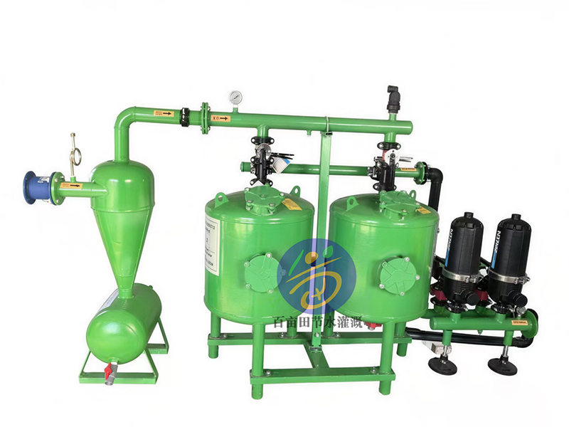 离心过滤器+自动反冲洗砂石过滤器+自动叠片过滤器组合